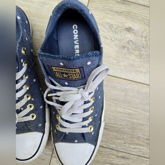 Converse CTAS Women's Shoes Gym blue/Gold/White polka dot size 11 women's - Picture 6 of 7